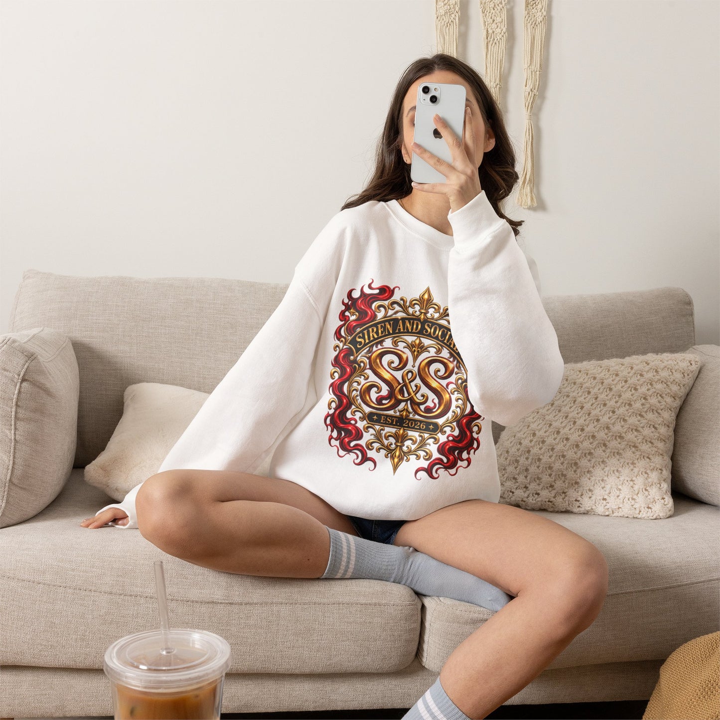Crewneck Sweatshirt — Siren and Social Co Crest