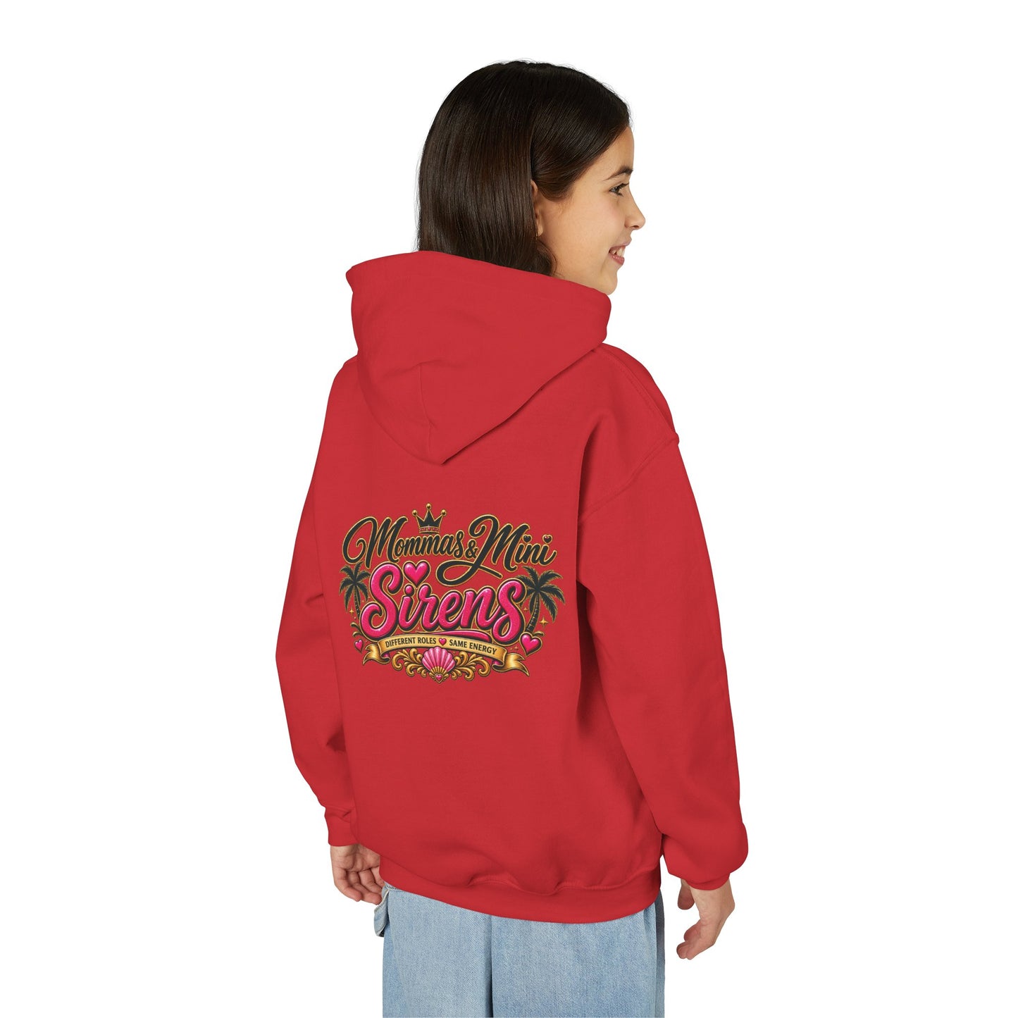 Youth Hoodie — "Mini Siren Energy" Graphic Pullover (Momma’s Mini Sirens)