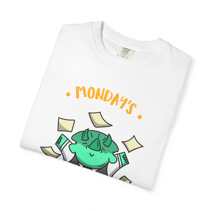 T-Shirt — "Monday's Bestest Day of the Week" Cute Dragon Office Humor Tee