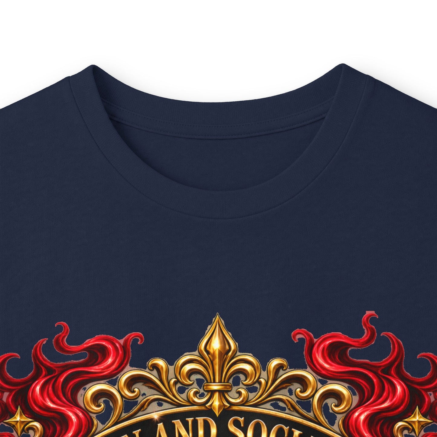 Heraldic Crest Long Sleeve Tee — 'Skin and Skull Co.' Gothic Emblem