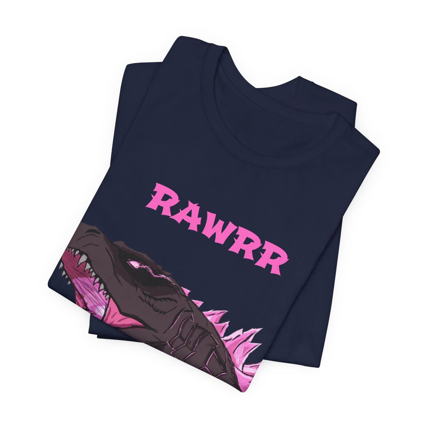 Rawrr Pink Godzilla T‑Shirt — Cute Monster Dino Tee