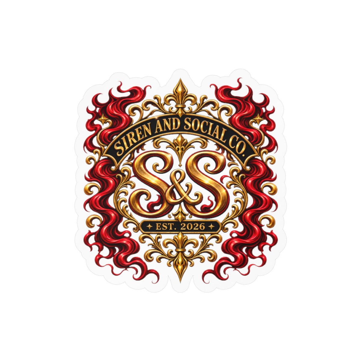 Siren and Social Co Logo Kiss-Cut Vinyl Decals