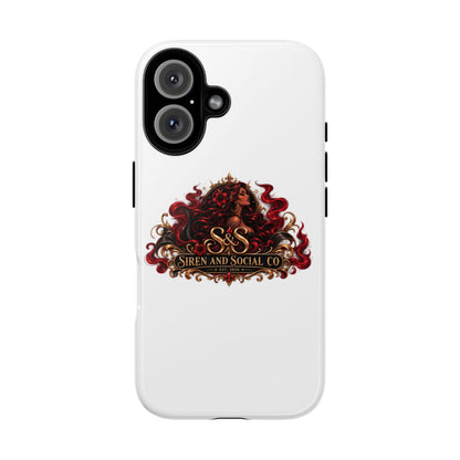 Siren & Social Co. Tough Phone Case — Red Mermaid Art Protective Cover