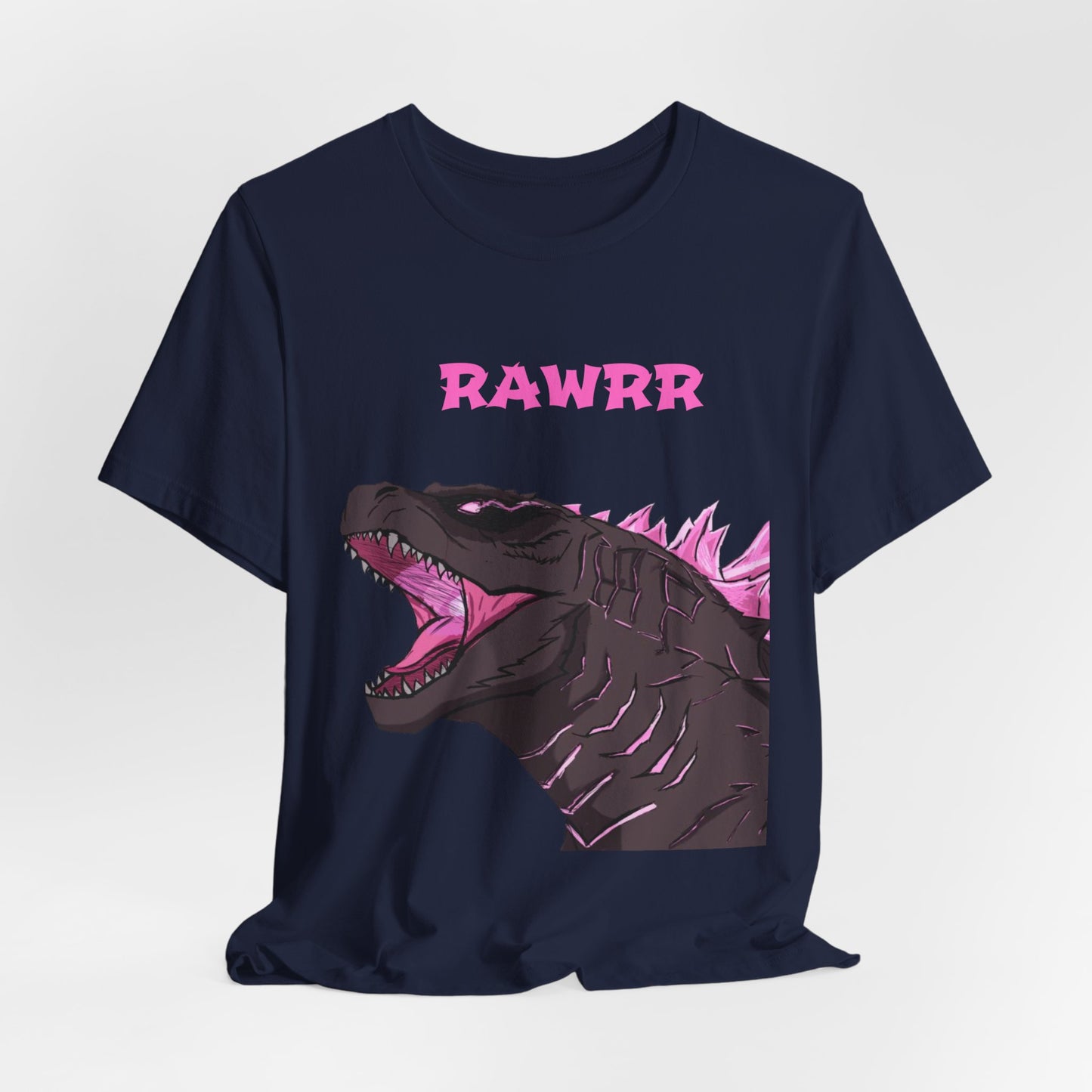 Rawrr Pink Godzilla T‑Shirt — Cute Monster Dino Tee