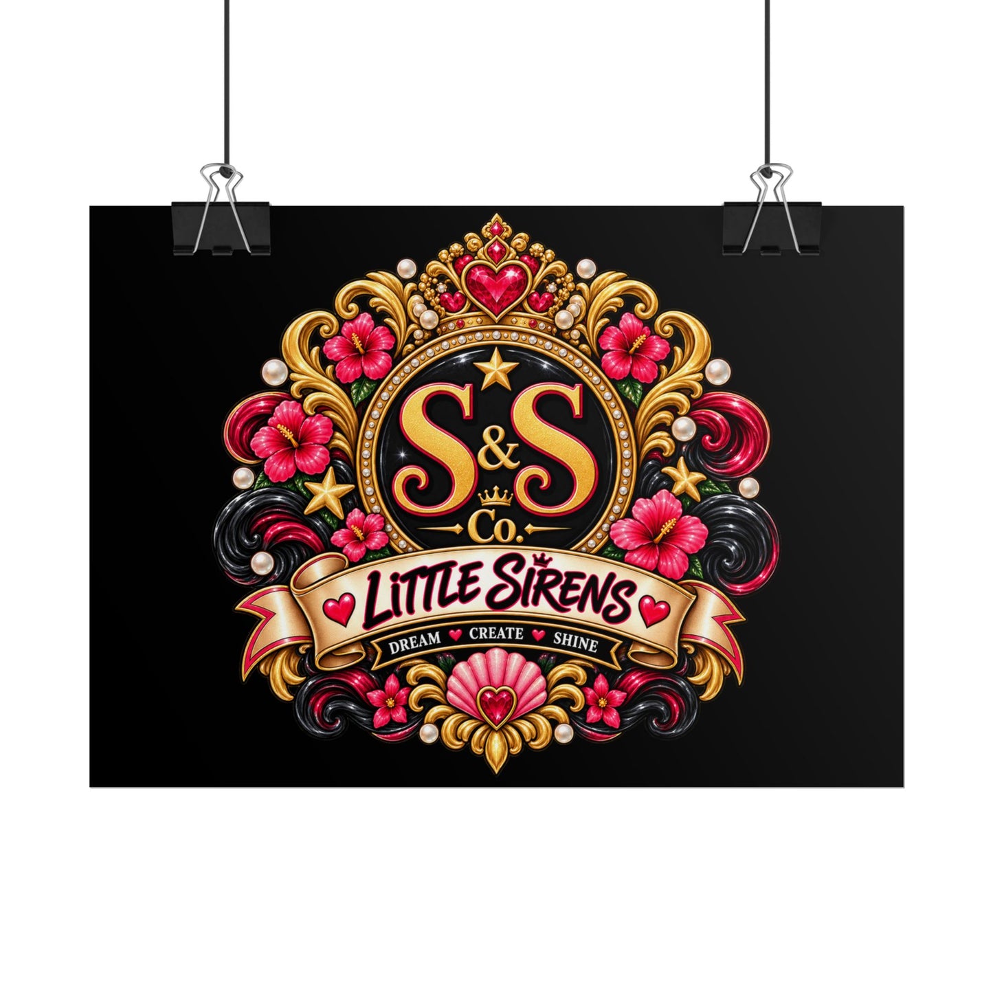 Rolled Poster — Little Sirens Decorative Crest Art Print
