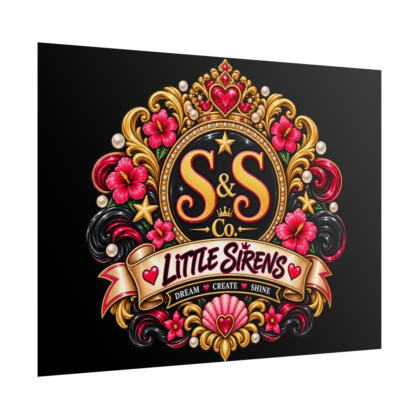 Rolled Poster — Little Sirens Decorative Crest Art Print