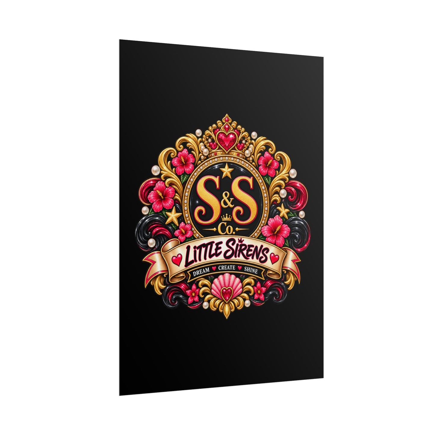 Rolled Poster — Little Sirens Decorative Crest Art Print
