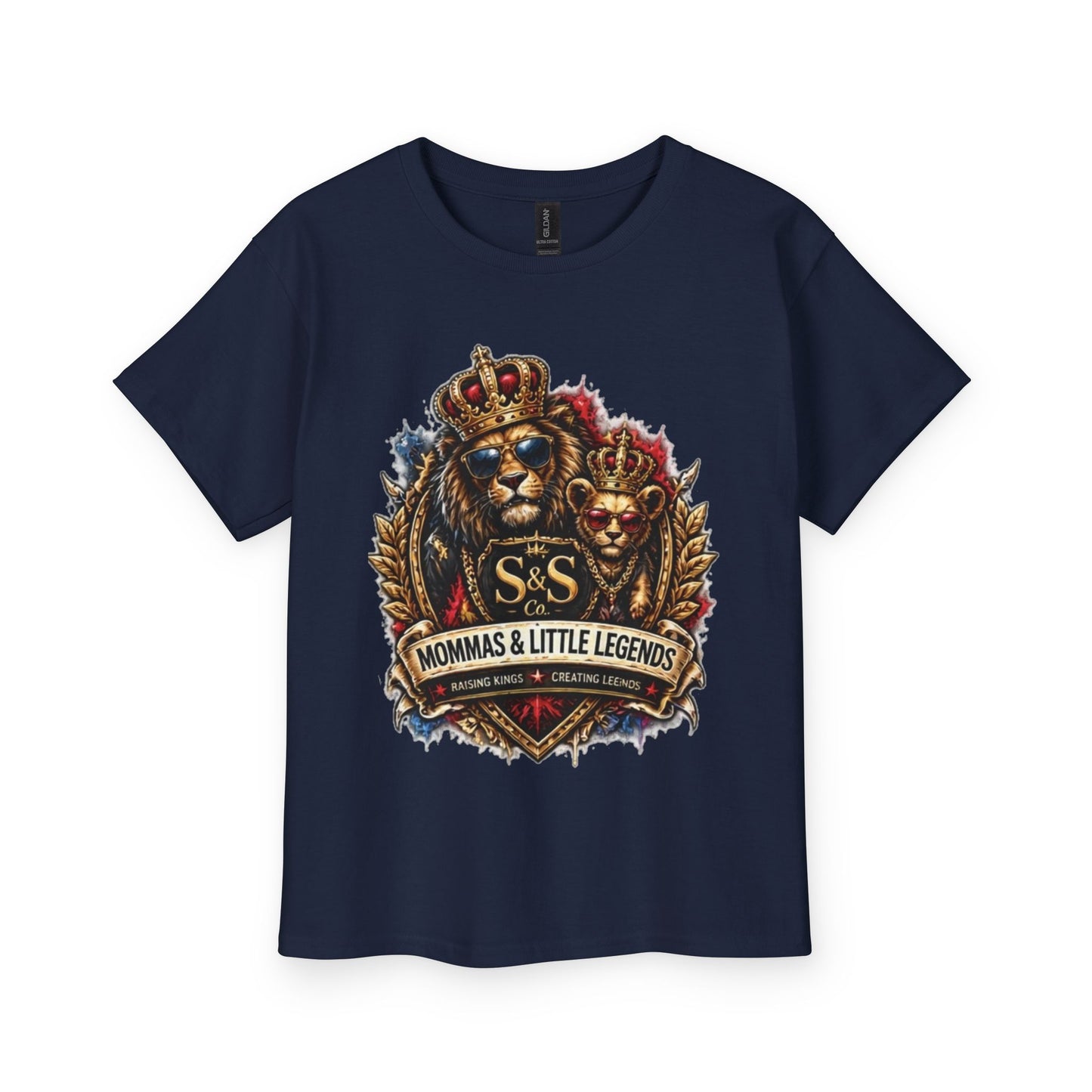 Youth Tee — “Mommas & Little Legends” Lion Crest Kids T‑Shirt