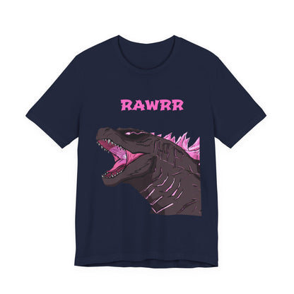 Rawrr Pink Godzilla T‑Shirt — Cute Monster Dino Tee