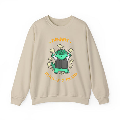 Sweatshirt — "Monday's Harshest Day of the Week" Cute Monster Graphic Crewneck