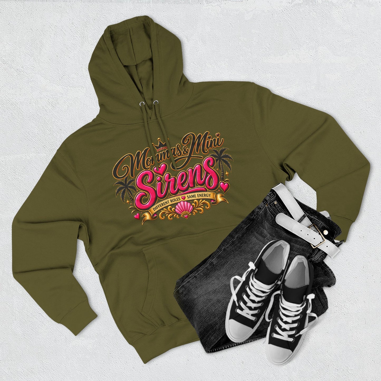 Mom and Mini Sirens Hoodie — Matching Mother-Daughter Graphic Pullover