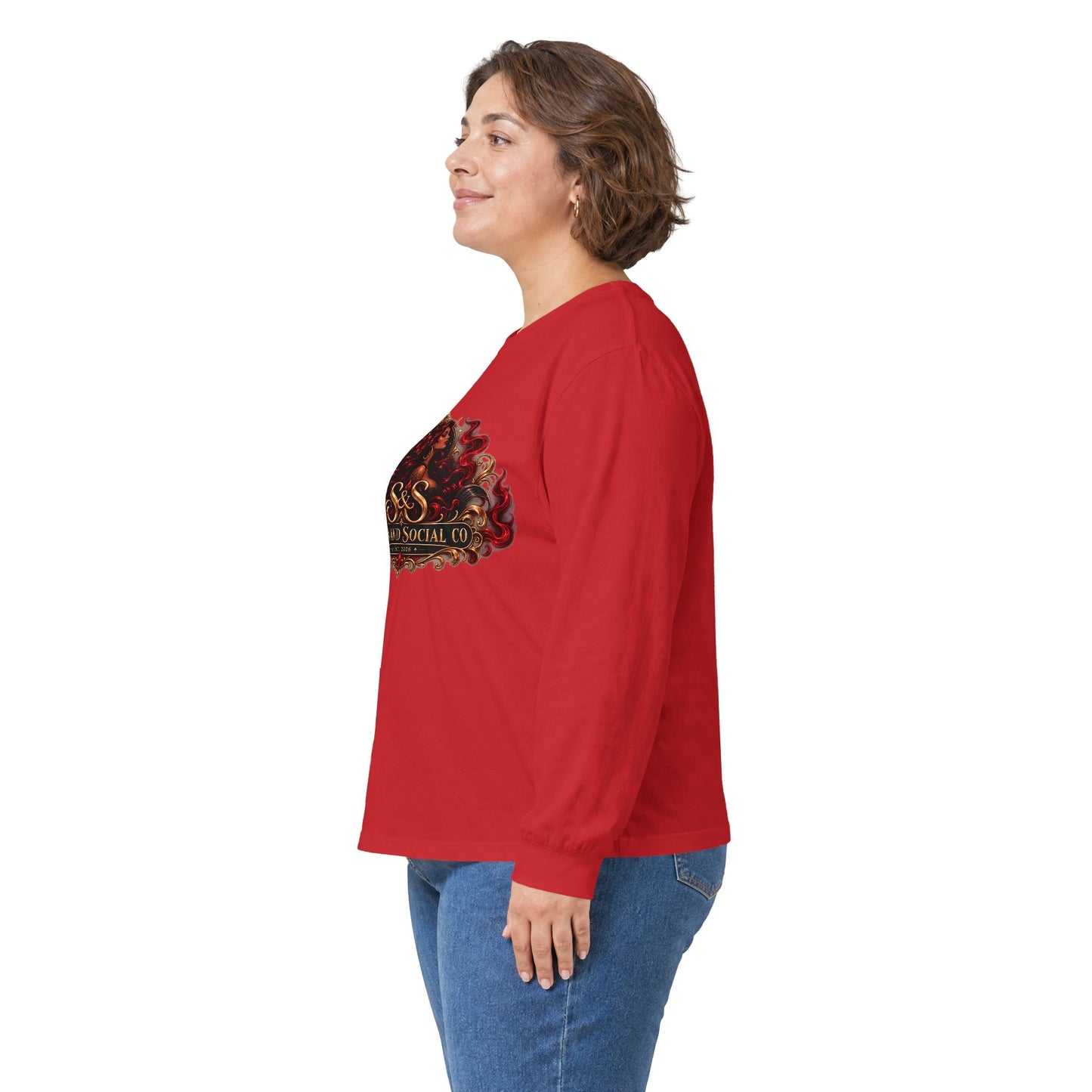 Long Sleeve Tee — 'She Is Not Silent' Afro Hair Graphic