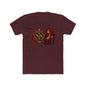 Gothic Siren Graphic Tee — Red Rose Woman Crest T‑Shirt