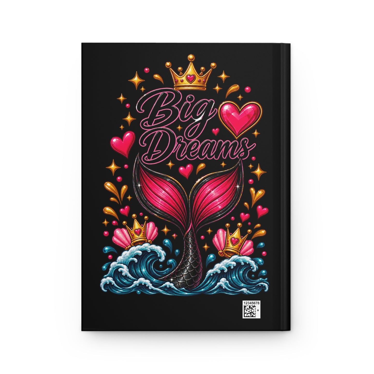 Big Dreams Mermaid Tail Hardcover Journal — Lined Notebook for Inspiring Creativity