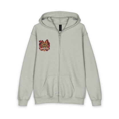 Youth Zipped Hoodie — “Little Siren Energy” Cute Mermaid Graphic