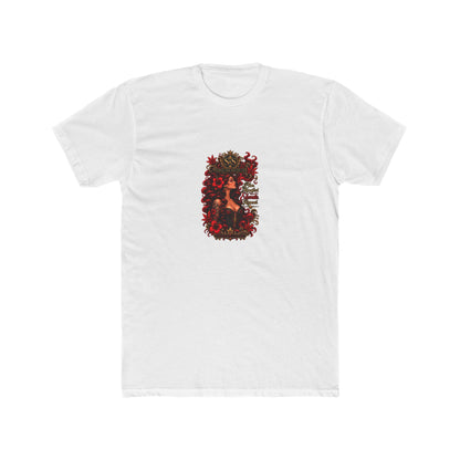 Gothic Siren Graphic Tee — Red Rose Woman Crest T‑Shirt