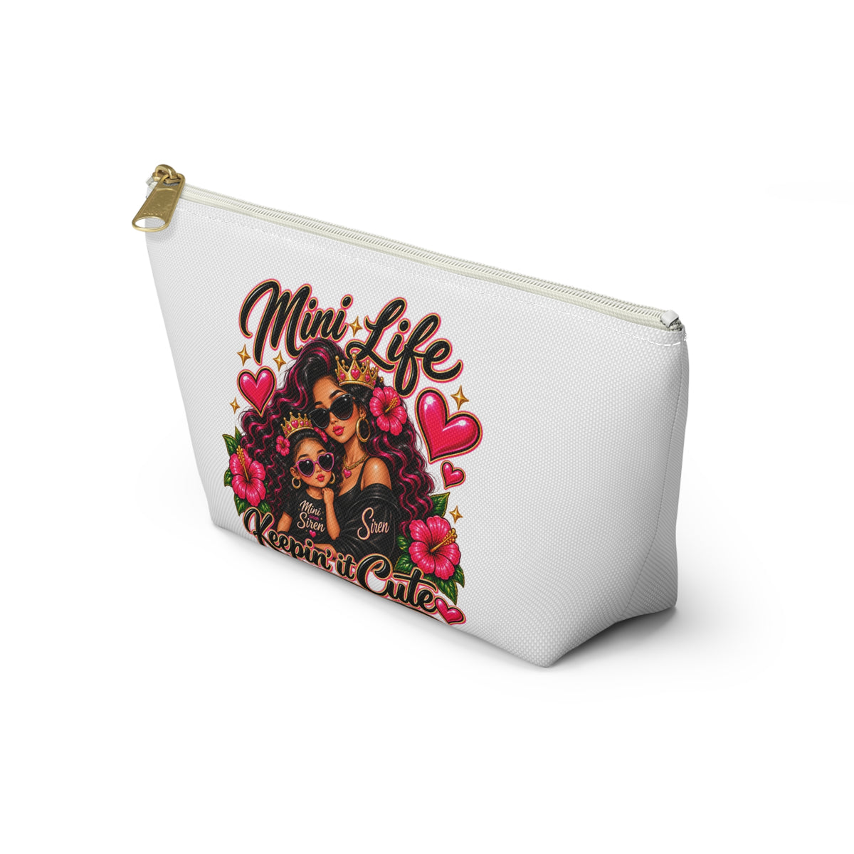 "Mini Life Keepin' it Cute" Cosmetic Bag (Mother & Daughter)