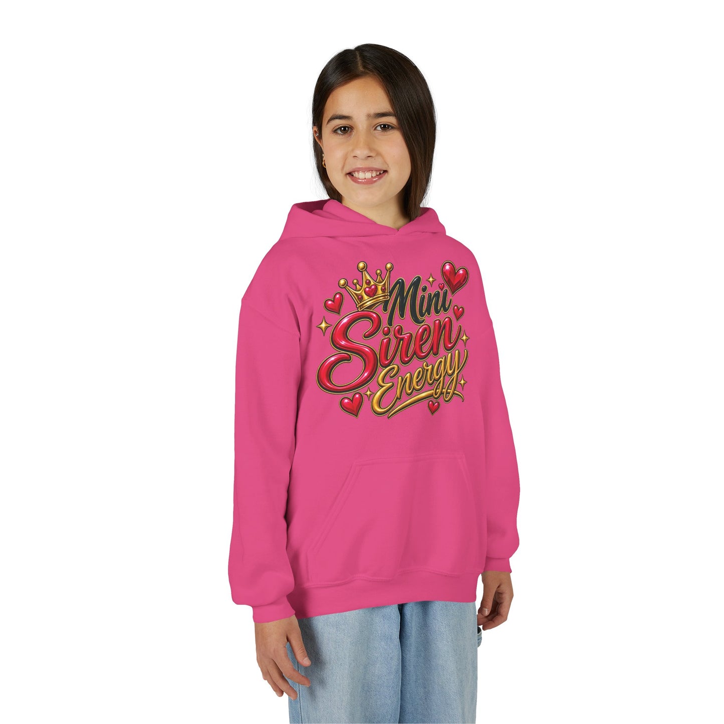 Youth Hoodie — "Mini Siren Energy" Graphic Pullover (Momma’s Mini Sirens)