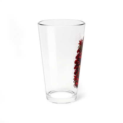 16oz Mixing Glass with Flaming Siren Crest — Barware Cocktail Stirring Glass