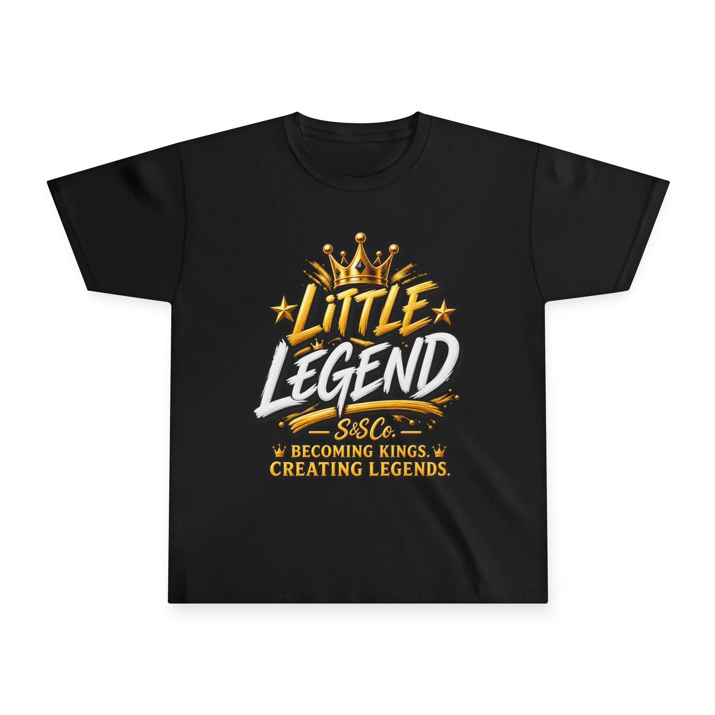 Youth Tee — “Little Legend” Crown Baseball Design (Becoming Kings, Creating Legends)