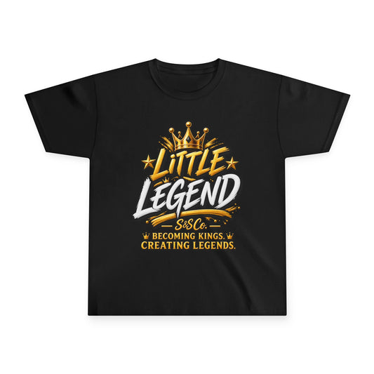 Youth Tee — “Little Legend” Crown Baseball Design (Becoming Kings, Creating Legends)