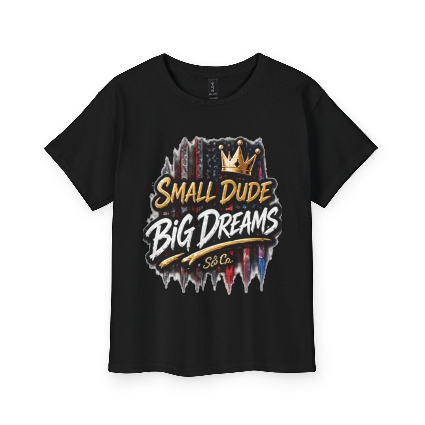 Youth Tee — "Small Dude Big Dreams" Graphic Kids T-Shirt
