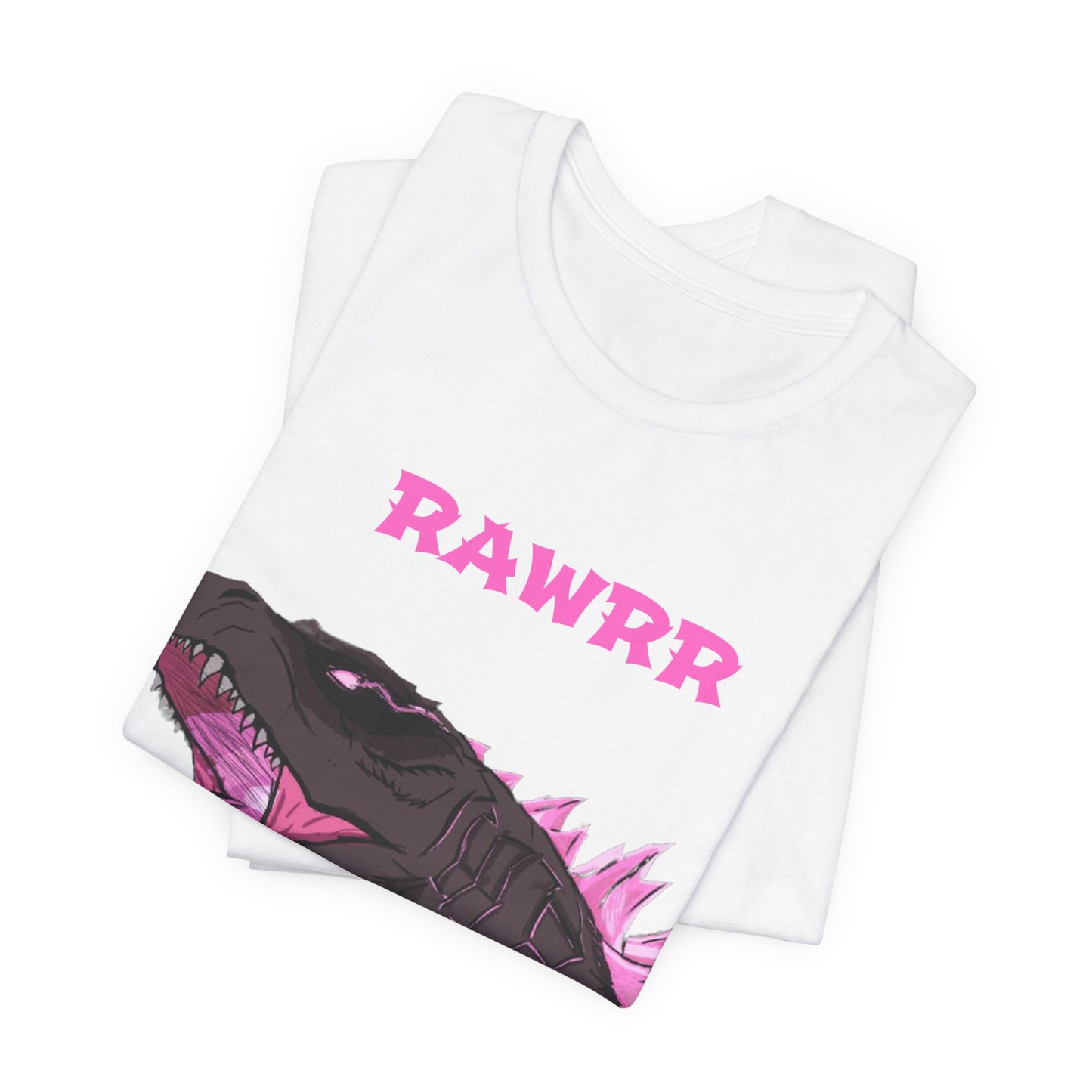 Rawrr Pink Godzilla T‑Shirt — Cute Monster Dino Tee