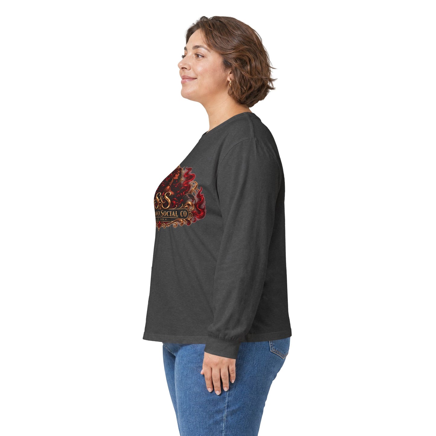 Long Sleeve Tee — 'She Is Not Silent' Afro Hair Graphic