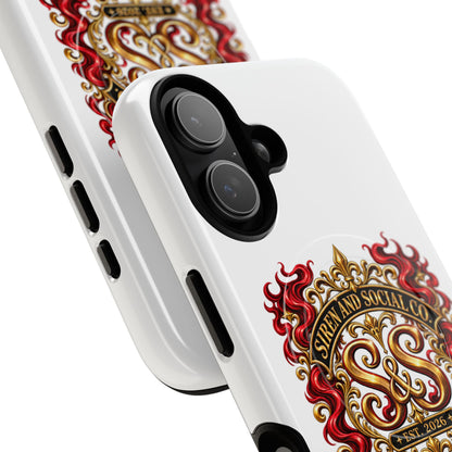 Tough Magnetic Phone Case — 'Siren and Socials' Crest Design