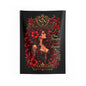 Manifest & Elevate Indoor Wall Tapestry — Floral Red Goddess Decor