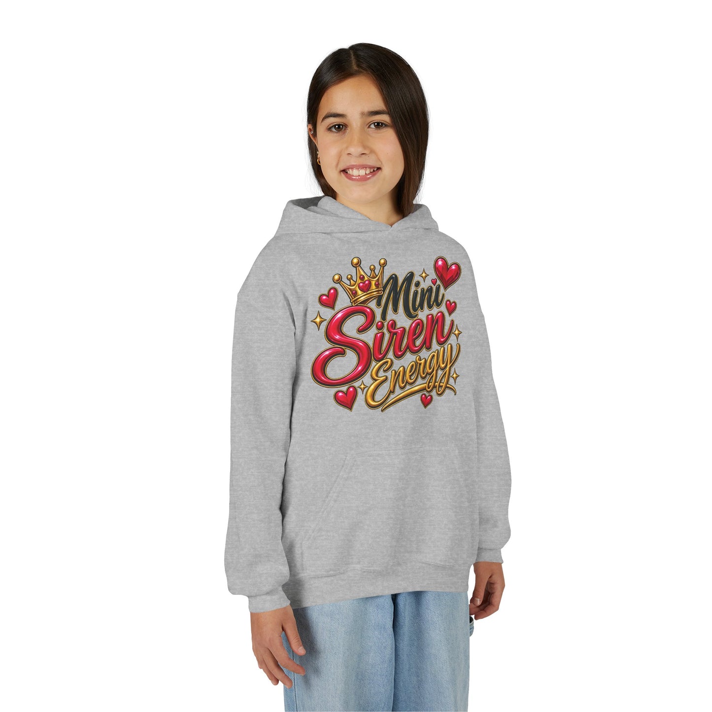 Youth Hoodie — "Mini Siren Energy" Graphic Pullover (Momma’s Mini Sirens)