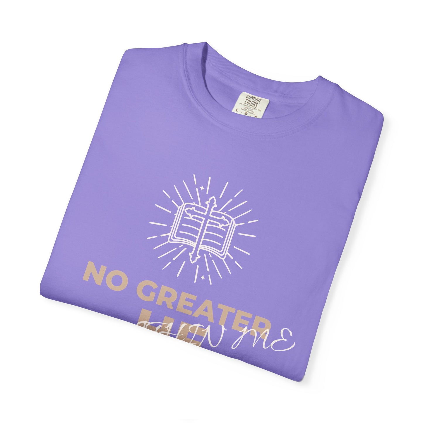 Prayer Scripture T-Shirt — "No Greater Is He Who Pray" Christian Faith Tee