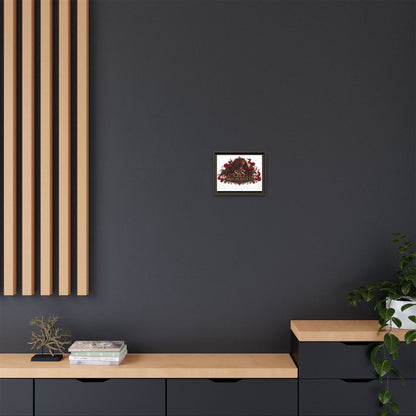 Siren & Social Co. Framed Matte Canvas Art — Red Siren Logo Wall Decor