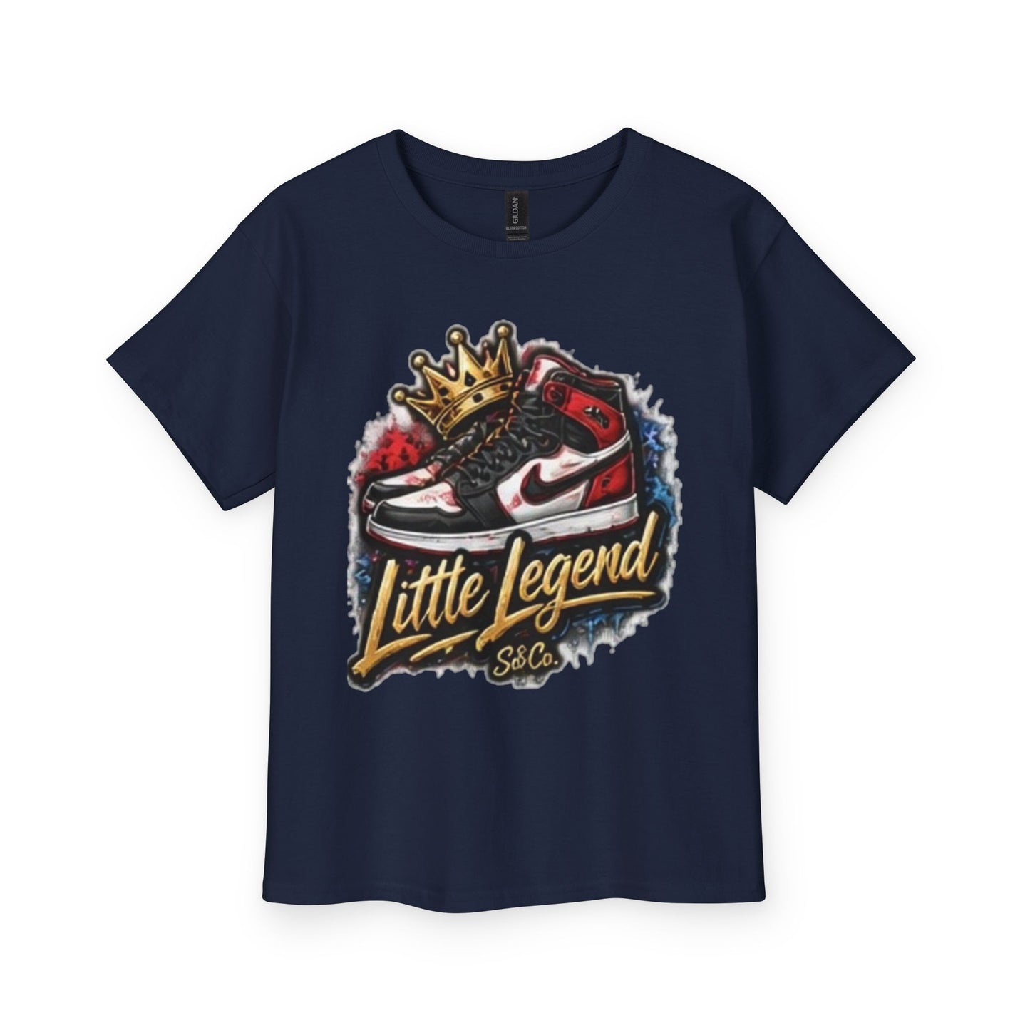 Little Legend Kids Tee – Crowned Sneaker Graphic Youth T-Shirt