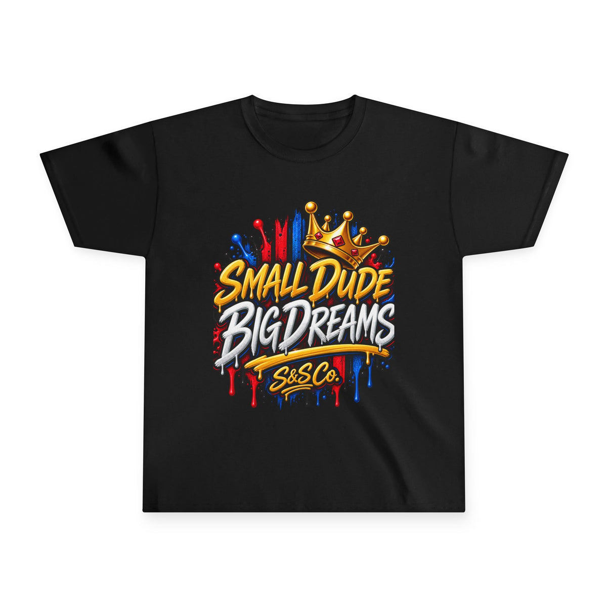 Youth Tee — "Small Dude Big Dreams" Graphic Kids T-Shirt