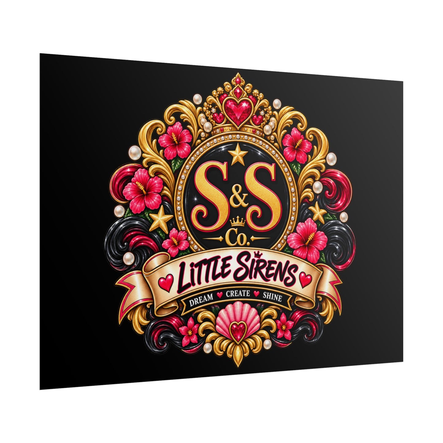 Rolled Poster — Little Sirens Decorative Crest Art Print