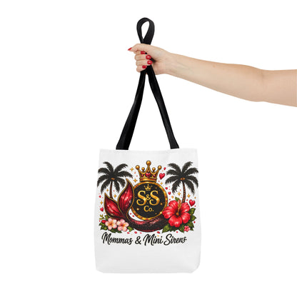 Mommas & Mini Sirens Tote Bag — Tropical Mermaid Mom Beach Tote