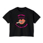 Boxy Tee — "Don't Forget: Social Call" Lip and Joint Graphic Cropped Shirt