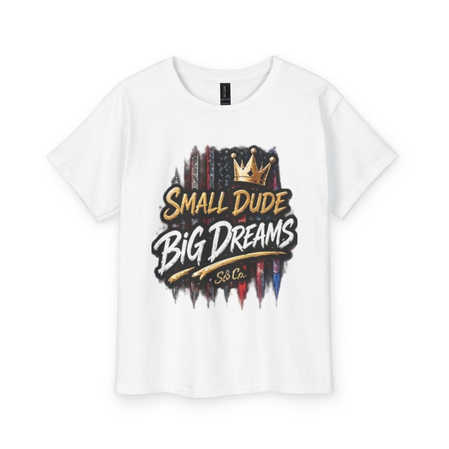 Youth Tee — "Small Dude Big Dreams" Graphic Kids T-Shirt