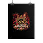 Little Sirens Rolled Poster — Vintage Mermaid Crest Wall Art