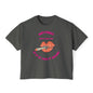 Boxy Tee — "Don't Forget: Social Call" Lip and Joint Graphic Cropped Shirt