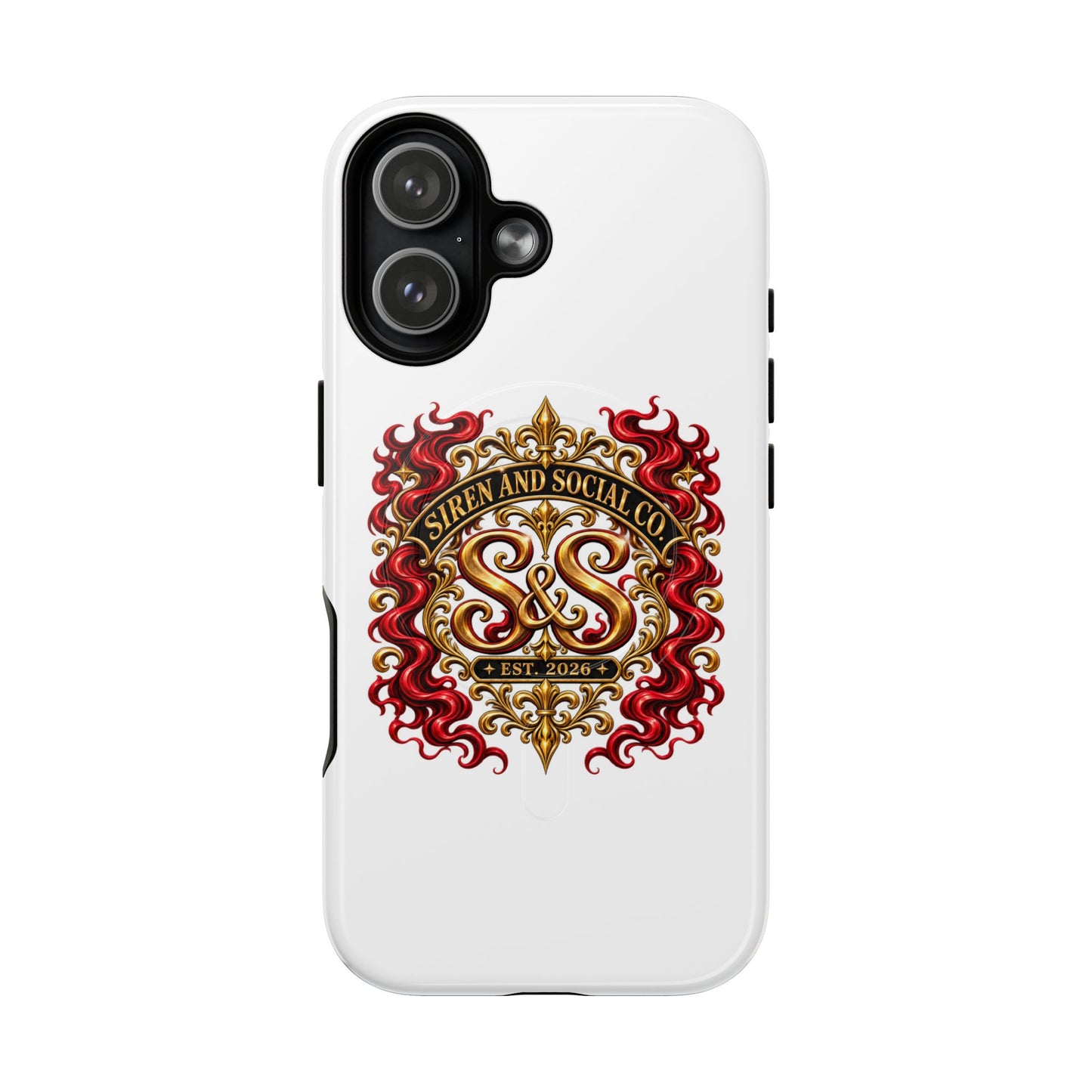 Tough Magnetic Phone Case — 'Siren and Socials' Crest Design