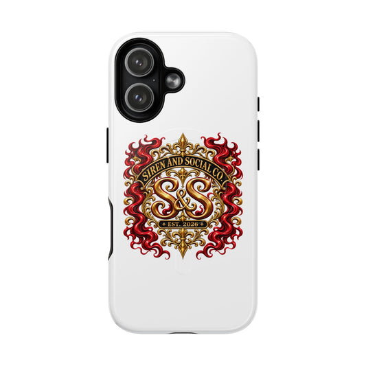Tough Magnetic Phone Case — 'Siren and Socials' Crest Design