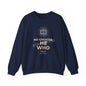 Crewneck Sweatshirt — "No Greater He Who" Inspirational Christian Quote