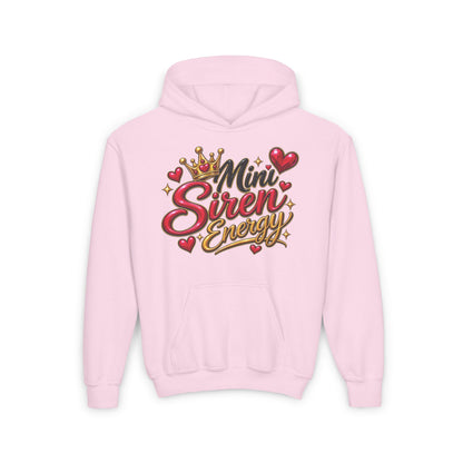 Youth Hoodie — "Mini Siren Energy" Graphic Pullover (Momma’s Mini Sirens)