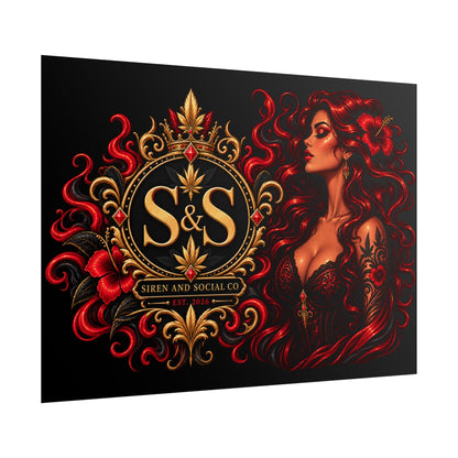 Rolled Poster — 'Siren & Social Co.' Red-Headed Siren Art Print