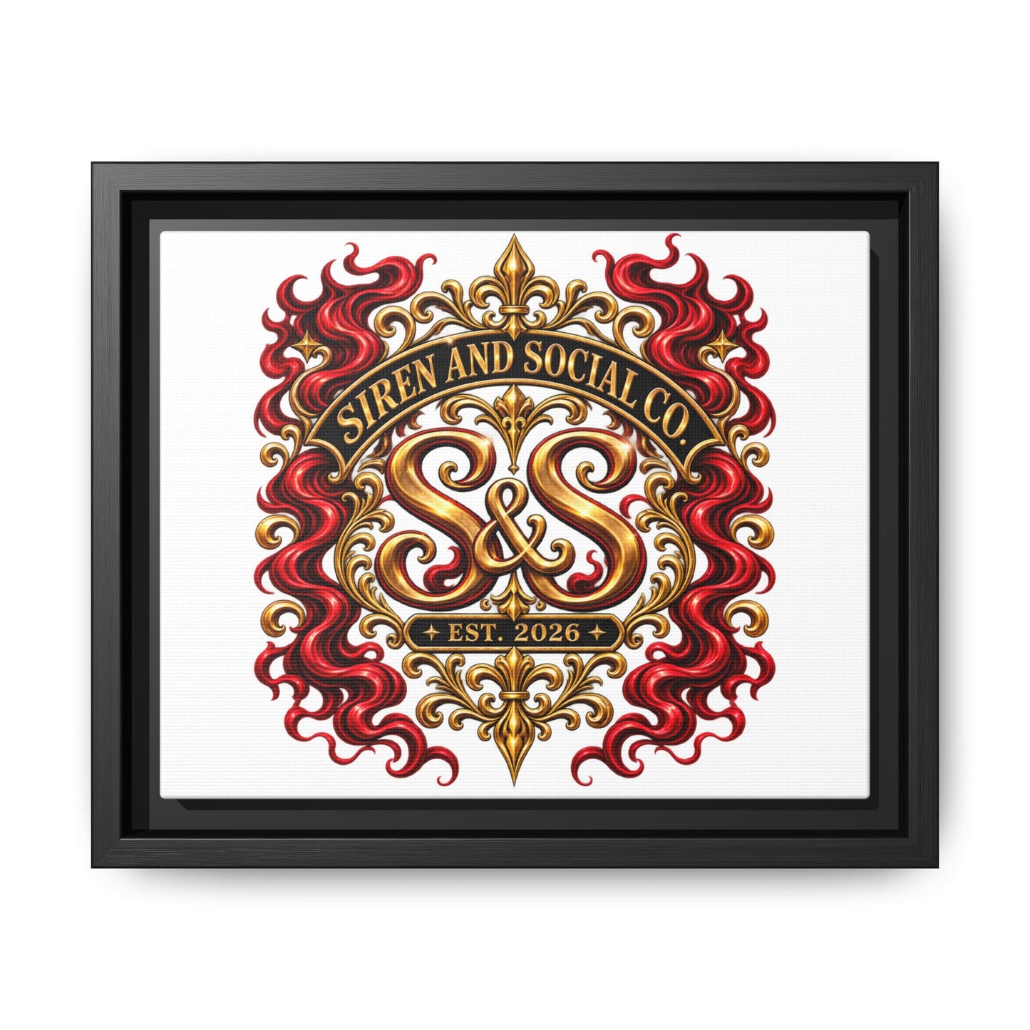Siren & Social Co. Emblem Matte Canvas (Framed)