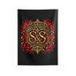 Siren & Social Co. Decorative Wall Tapestry — Vintage Gold Crest Design