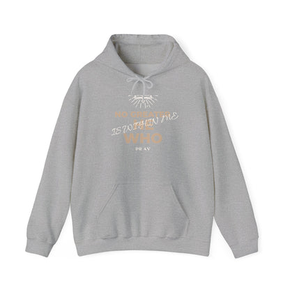 No Greater He Who Is Within Me Hoodie — Inspirational Christian Pullover