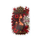 Vintage Red Rose Femme Vinyl Sticker — Kiss-Cut Decal